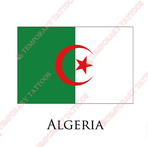 Algeria flag Customize Temporary Tattoos Stickers NO.1811